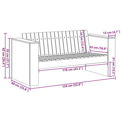 Tuinbank 134 X 60 X 62 Cm Massief Grenenhout