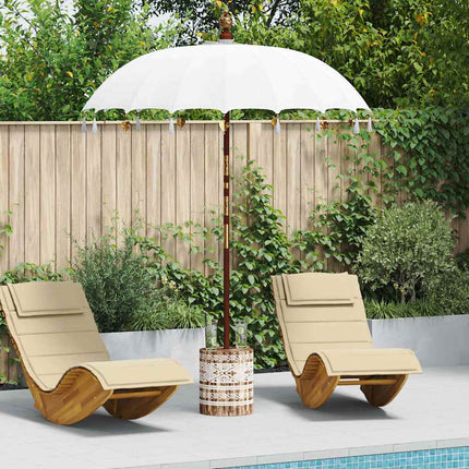Balinese Parasol Met Basis Crème 185 X 185 X 260 Cm