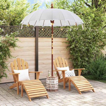 Balinese Parasol Met Basis Crème 185 X 185 X 260 Cm