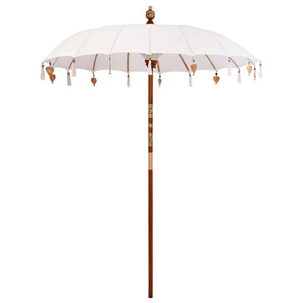 Balinese Parasol Met Basis Crème 185 X 185 X 260 Cm
