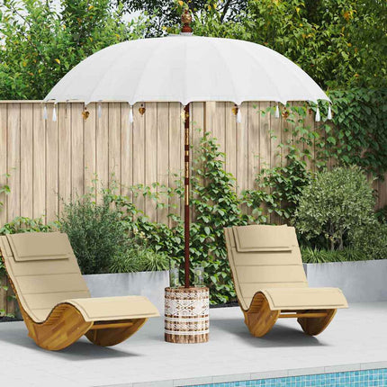 Balinese Parasol Met Basis Crème 185 X 185 X 260 Cm