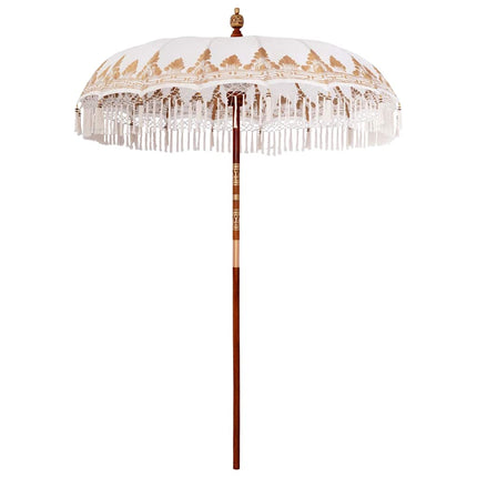Balinese Parasol Met Basis Crème 185 X 185 X 260 Cm