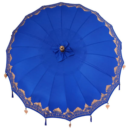 Balinese Parasol Met Basis Blauw 215 X 215 X 260 Cm