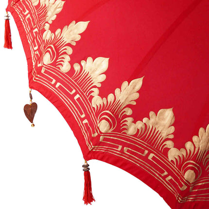 Balinese Parasol Met Basis Rood 215 X 215 X 260 Cm