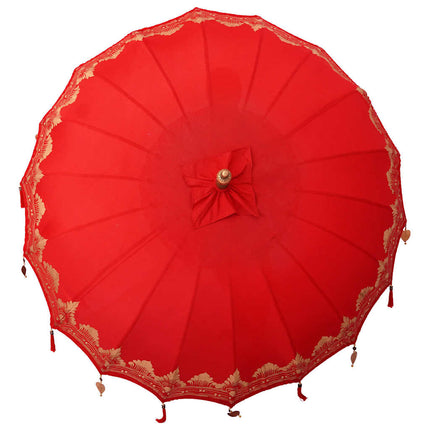Balinese Parasol Met Basis Rood 215 X 215 X 260 Cm