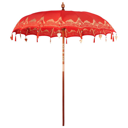 Balinese Parasol Met Basis Rood 215 X 215 X 260 Cm