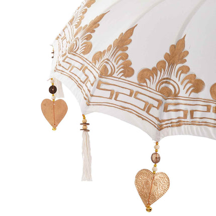 Balinese Parasol Met Basis Crème 95 X 95 X 260 Cm