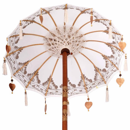 Balinese Parasol Met Basis Crème 95 X 95 X 260 Cm
