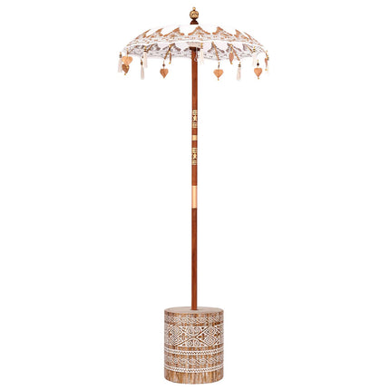 Balinese Parasol Met Basis Crème 95 X 95 X 260 Cm
