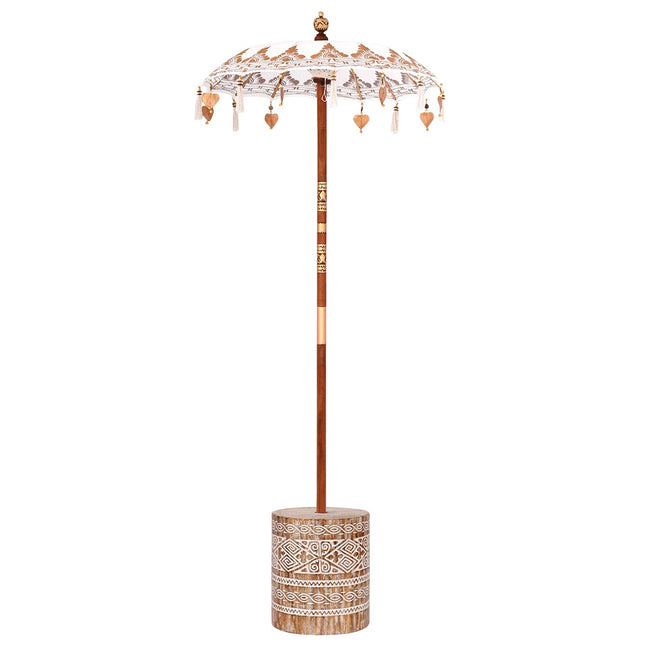 Balinese Parasol Met Basis Crème 95 X 95 X 260 Cm