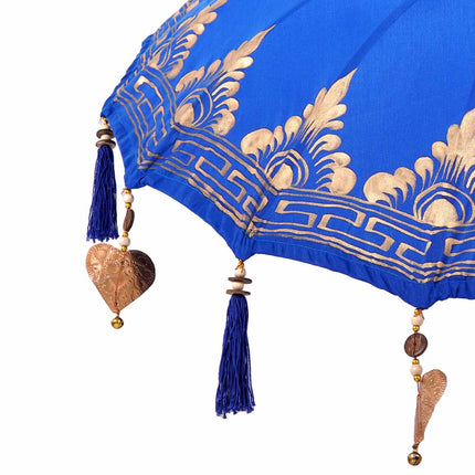 Balinese Parasol Met Basis Blauw 95 X 95 X 260 Cm