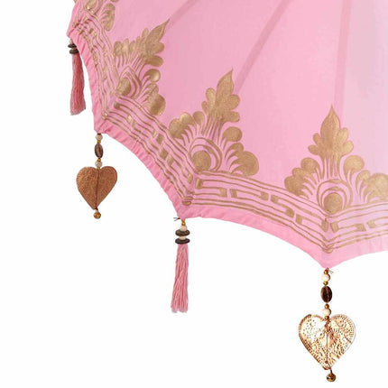 Balinese Parasol Met Basis Roze 95 X 95 X 260 Cm
