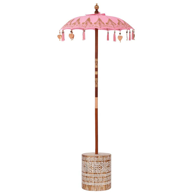 Balinese Parasol Met Basis Roze 95 X 95 X 260 Cm