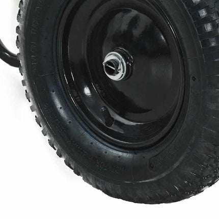 Kruiwagen Zilver En Zwart 137 X 60 X 65,5 Cm Staal
