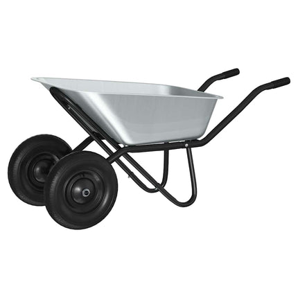 Kruiwagen Zilver En Zwart 137 X 60 X 65,5 Cm Staal