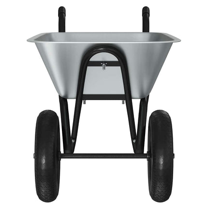 Kruiwagen Zilver En Zwart 137 X 60 X 65,5 Cm Staal