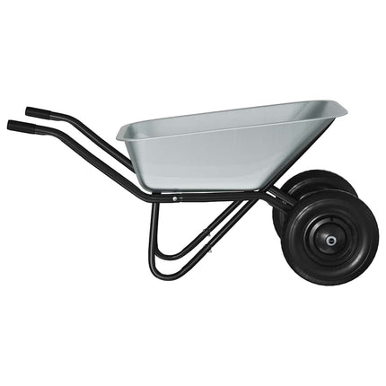 Kruiwagen Zilver En Zwart 137 X 60 X 65,5 Cm Staal