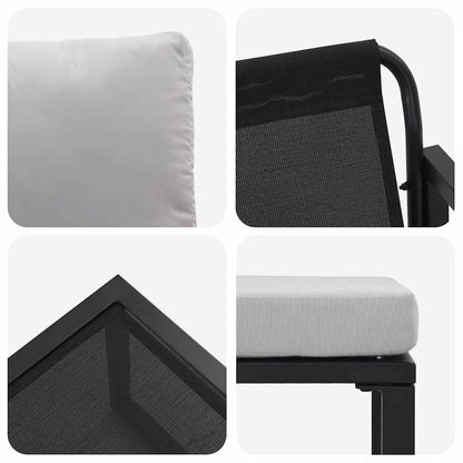 Tuinmeubelen 4 Pcs 2-Aantal Zitplaatsen Lichtgrijs Polyester