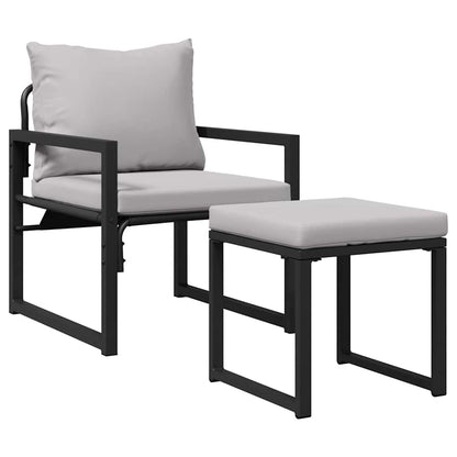Tuinmeubelen 4 Pcs 2-Aantal Zitplaatsen Lichtgrijs Polyester