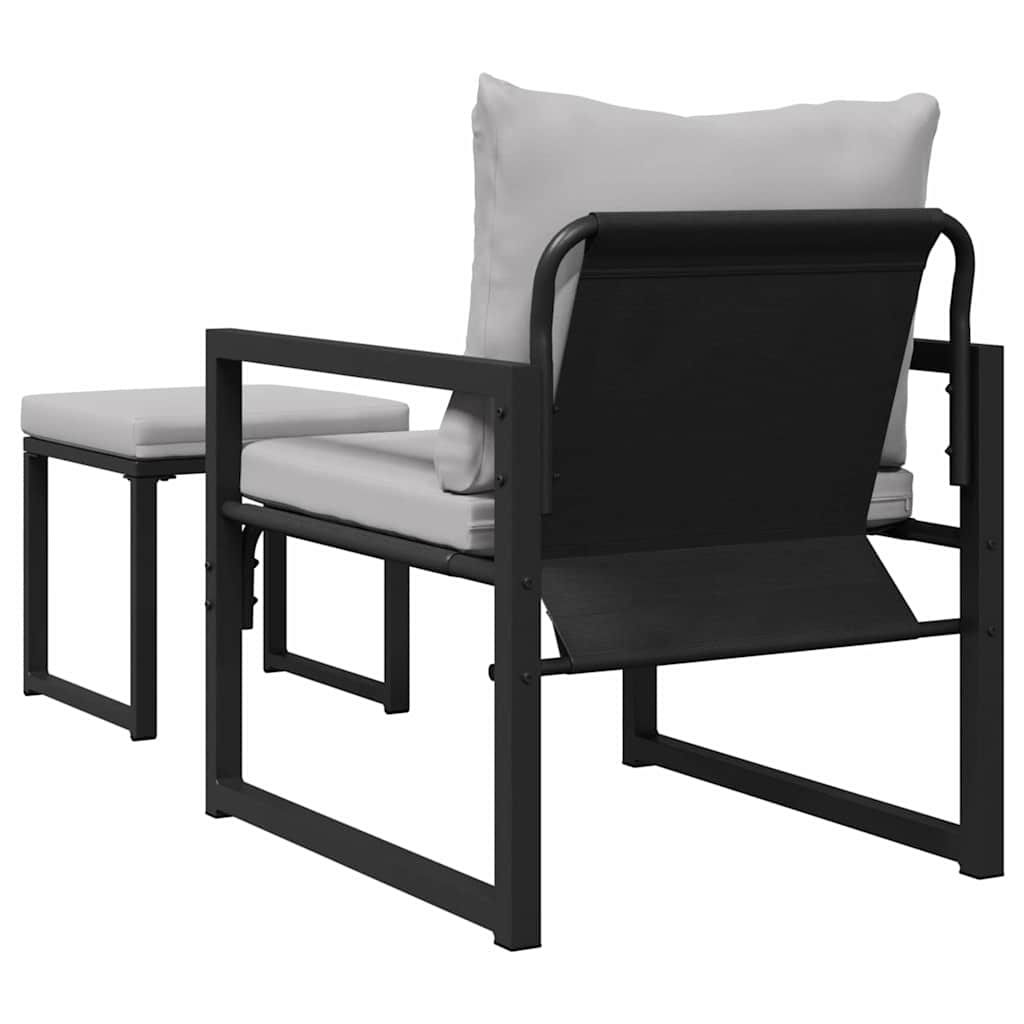Tuinmeubelen 4 Pcs 2-Aantal Zitplaatsen Lichtgrijs Polyester