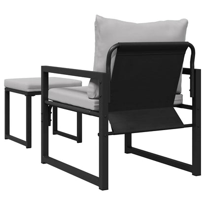 Tuinmeubelen 4 Pcs 2-Aantal Zitplaatsen Lichtgrijs Polyester