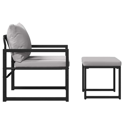 Tuinmeubelen 4 Pcs 2-Aantal Zitplaatsen Lichtgrijs Polyester