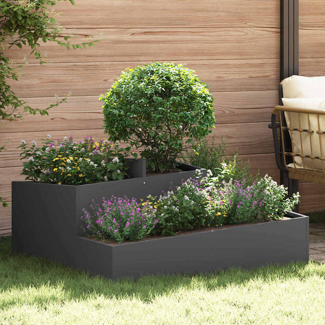 Tuin Bloempot Olijf Groen 60 X 60 X 50 Cm Koudgewalst Staal