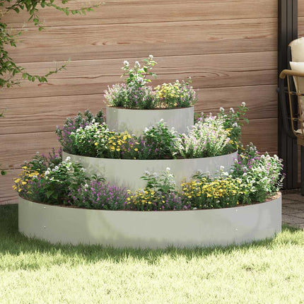 Tuin Bloempot Wit 90 X 90 X 20 Cm Koudgewalst Staal