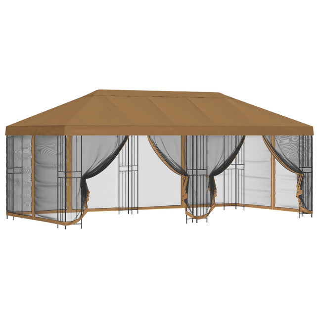 Paviljoen Met Zijwanden 6 X 3 M Polyester En Staal 190