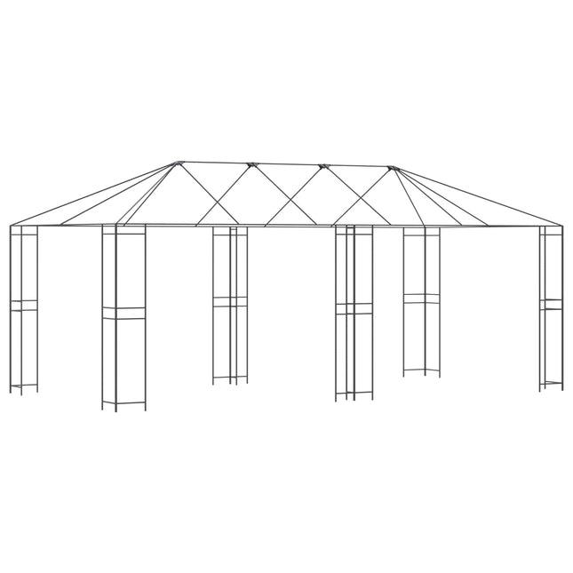Gazebo Frame 6 X 3 M Zwart Staal