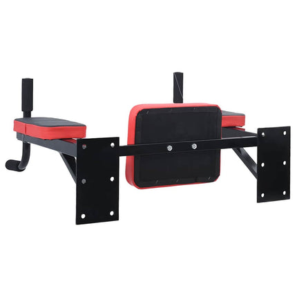 Dip Station Zwart En Rood 72,5 X 70 X 31 Cm Gepoedercoat Staal