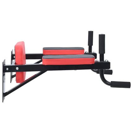 Dip Station Zwart En Rood 72,5 X 70 X 31 Cm Gepoedercoat Staal