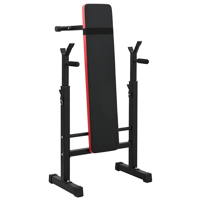 Gewichtbank Zwart 126.5 X 67 X 111 Cm Gepoedercoat Staal