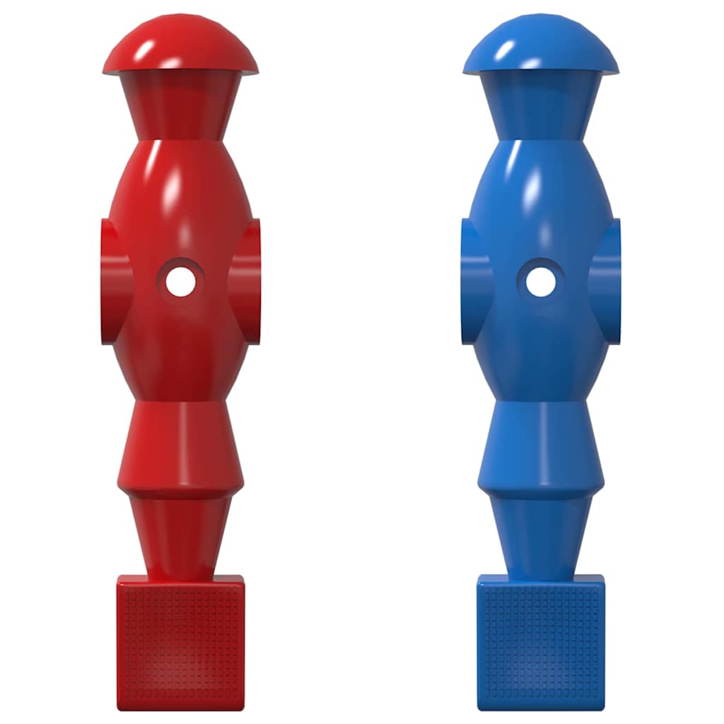 Voetbaltafel Spelers 22 pcs Blauw en Rood 2,4 x 2,1 x 9,7 cm PP