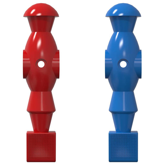 Voetbaltafel Spelers 22 pcs Blauw en Rood 2,4 x 2,1 x 9,7 cm PP