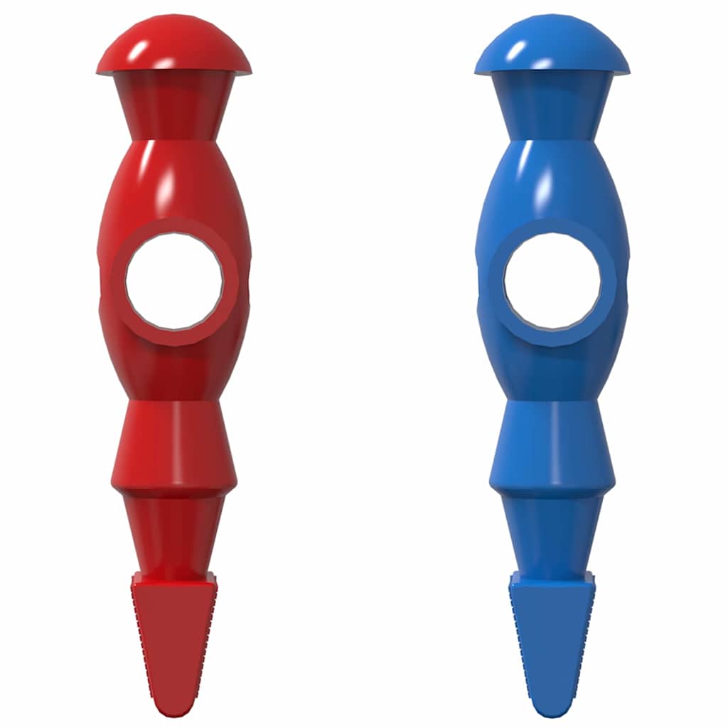 Voetbaltafel Spelers 22 pcs Blauw en Rood 2,4 x 2,1 x 9,7 cm PP