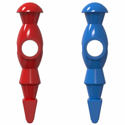 Voetbaltafel Spelers 22 pcs Blauw en Rood 2,4 x 2,1 x 9,7 cm PP