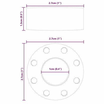 Voetbaltafel bumpers 16 pcs Zwart 3,3 x 2,8 x 1 cm Kunststof