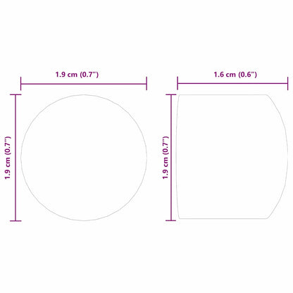 Voetbaltafel Eindkappen 10 pcs Zwart 1,9 x 1,9 x 1,6 cm
