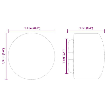 Voetbaltafel Eindkappen 10 pcs Zwart 1,5 x 1,5 x 1 cm Kunststof