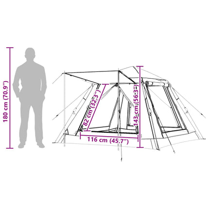 Instant Tent Met Regenfly Voor 3 Personen Met Snelle Bevrijding