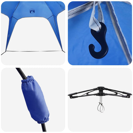 Instant Tent 4-Person Quick-Release Azure Blauw 185T Polyester