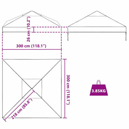 Gazebo Dekking Vervanging Doorzichtig 300 X 300 X 26 Cm Pvc