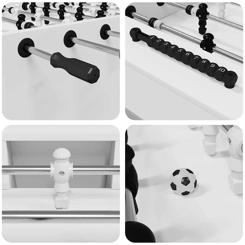 Voetbaltafel 2 pcs Wit 146,5 x 74 x 85 cm Bewerkt hout