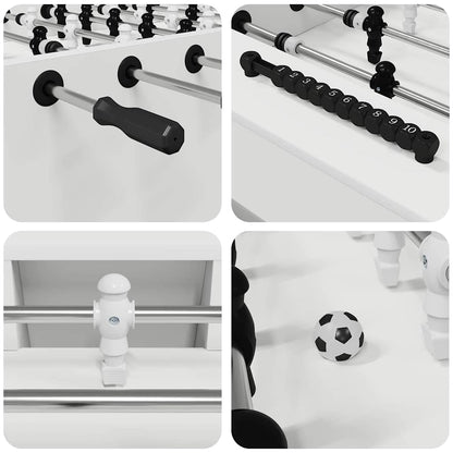 Voetbaltafel 2 pcs Wit 146,5 x 74 x 85 cm Bewerkt hout