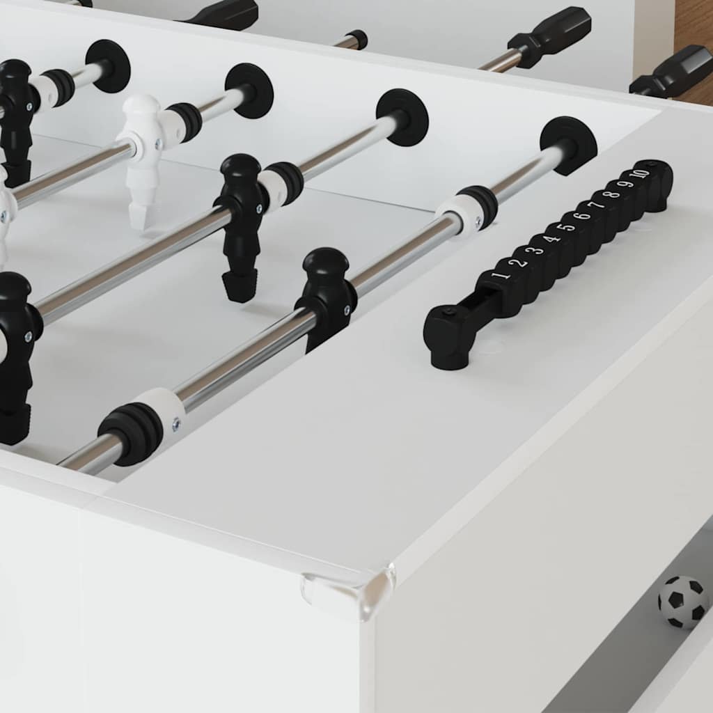 Voetbaltafel 2 pcs Wit 146,5 x 74 x 85 cm Bewerkt hout