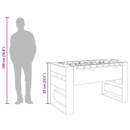 Voetbaltafel 2 pcs Wit 146,5 x 74 x 85 cm Bewerkt hout