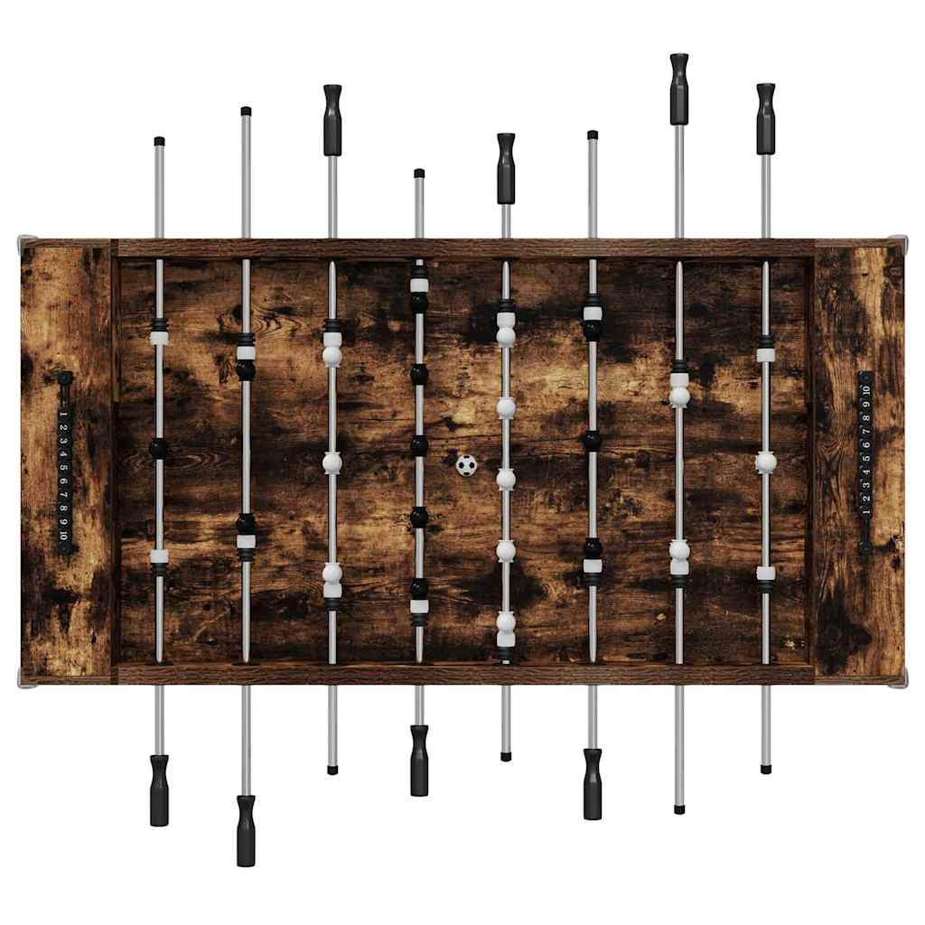 Voetbaltafel 2 pcs Gerookt eiken 146,5 x 74 x 85 cm