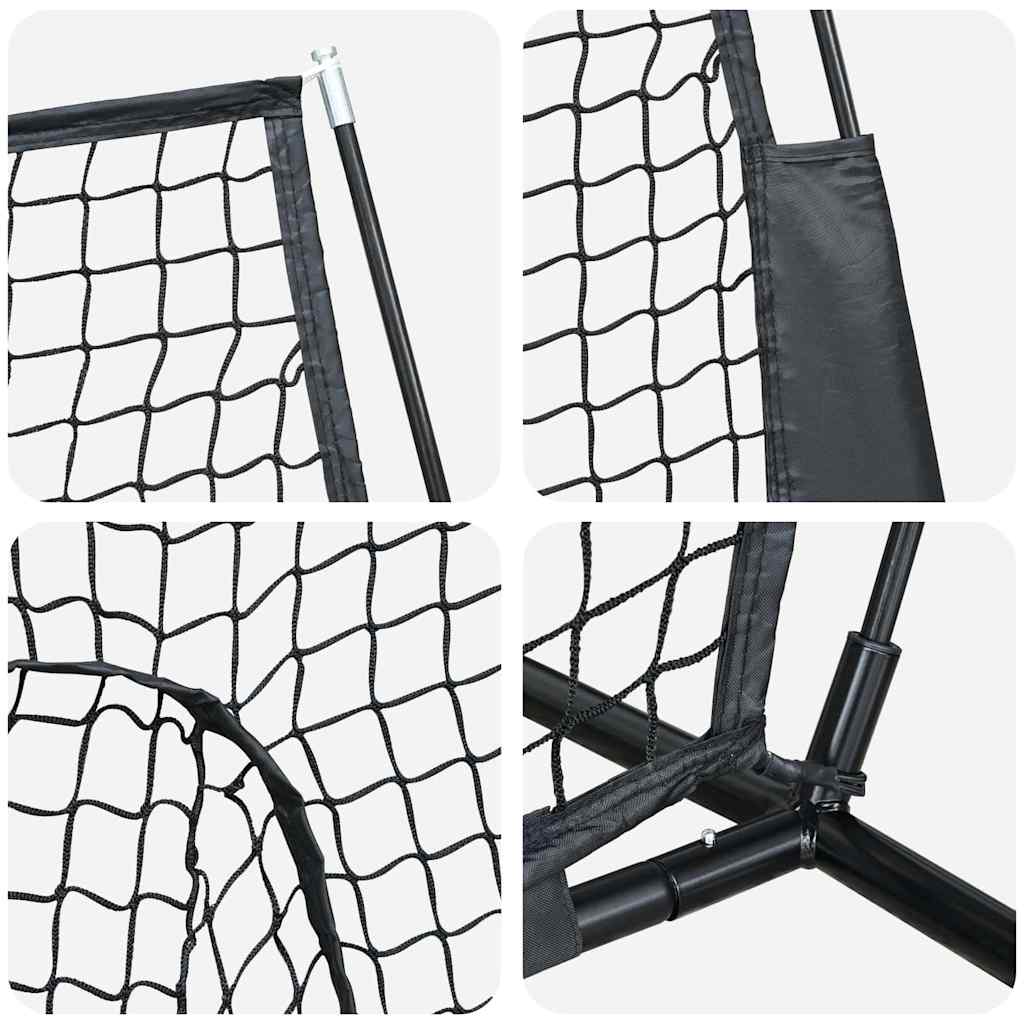 Honkbaloefennet Zwart 250 X 106 X 209 Cm Polyester
