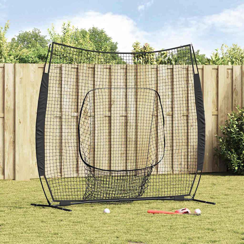 Honkbaloefennet Zwart 250 X 106 X 209 Cm Polyester